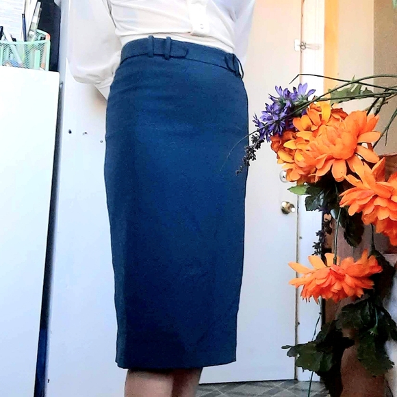 Marciano LA Teal Pencil Skirt - Picture 3 of 8
